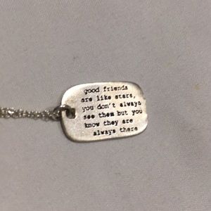 “Good friends are like stars” necklace